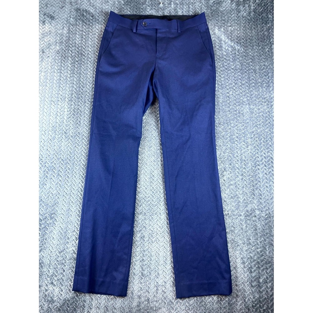 Apt. 9 Premier Flex Extra Slim Fit Dress Pants Mens 29/30 Blue Stretch Formal